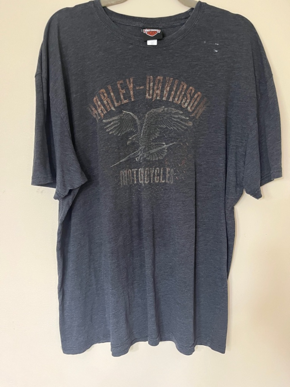Harley-Davidson Dark Gray Short Sleeve Graphic Tee with Eagle